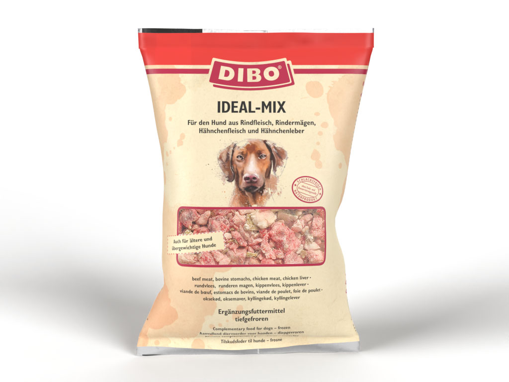 DIBO Ideal-Mix - B.A.R.F.-Frostfutter für Hunde - 10 x 2000g