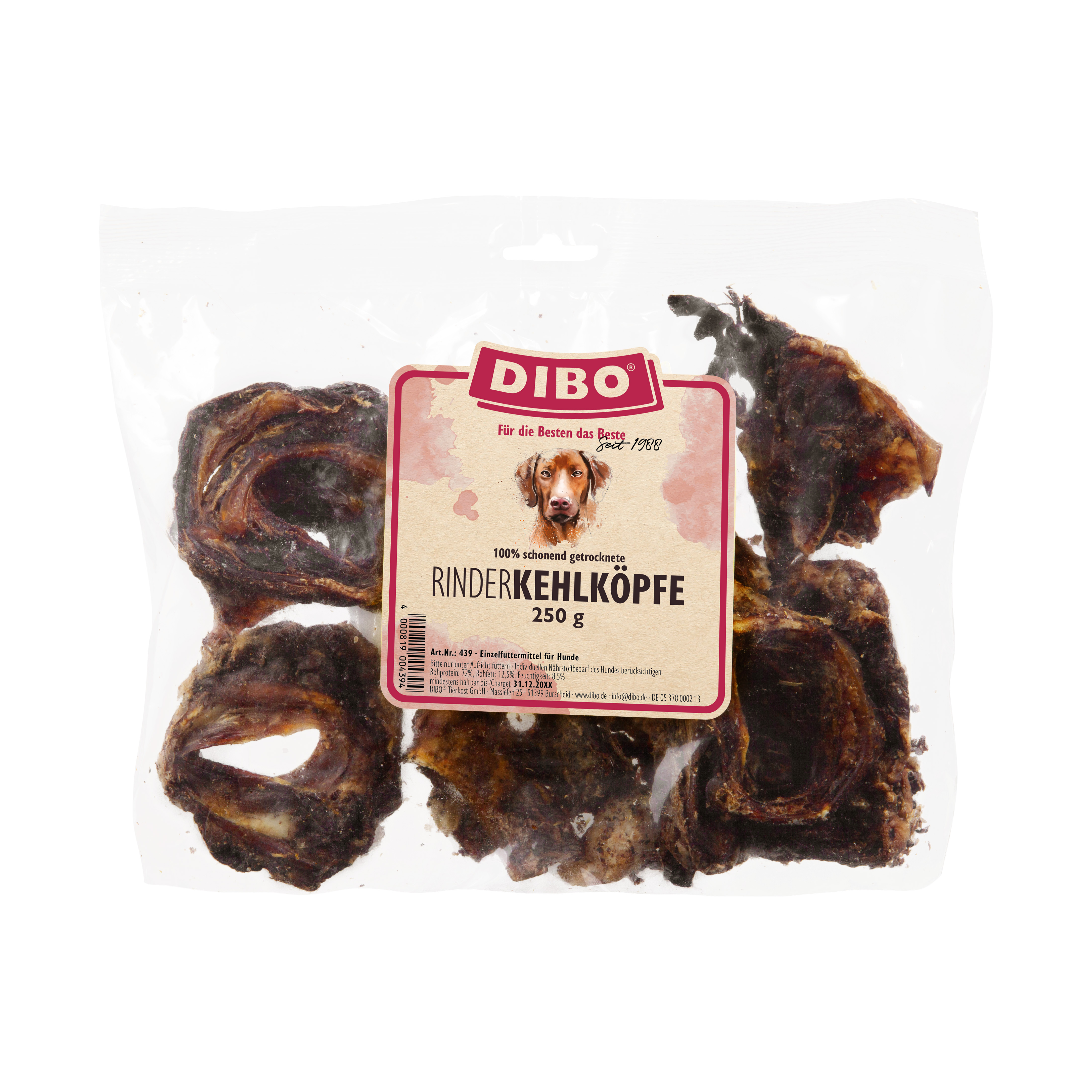 DIBO Rinder-Kehlköpfe geschnitten, 250g-Beutel