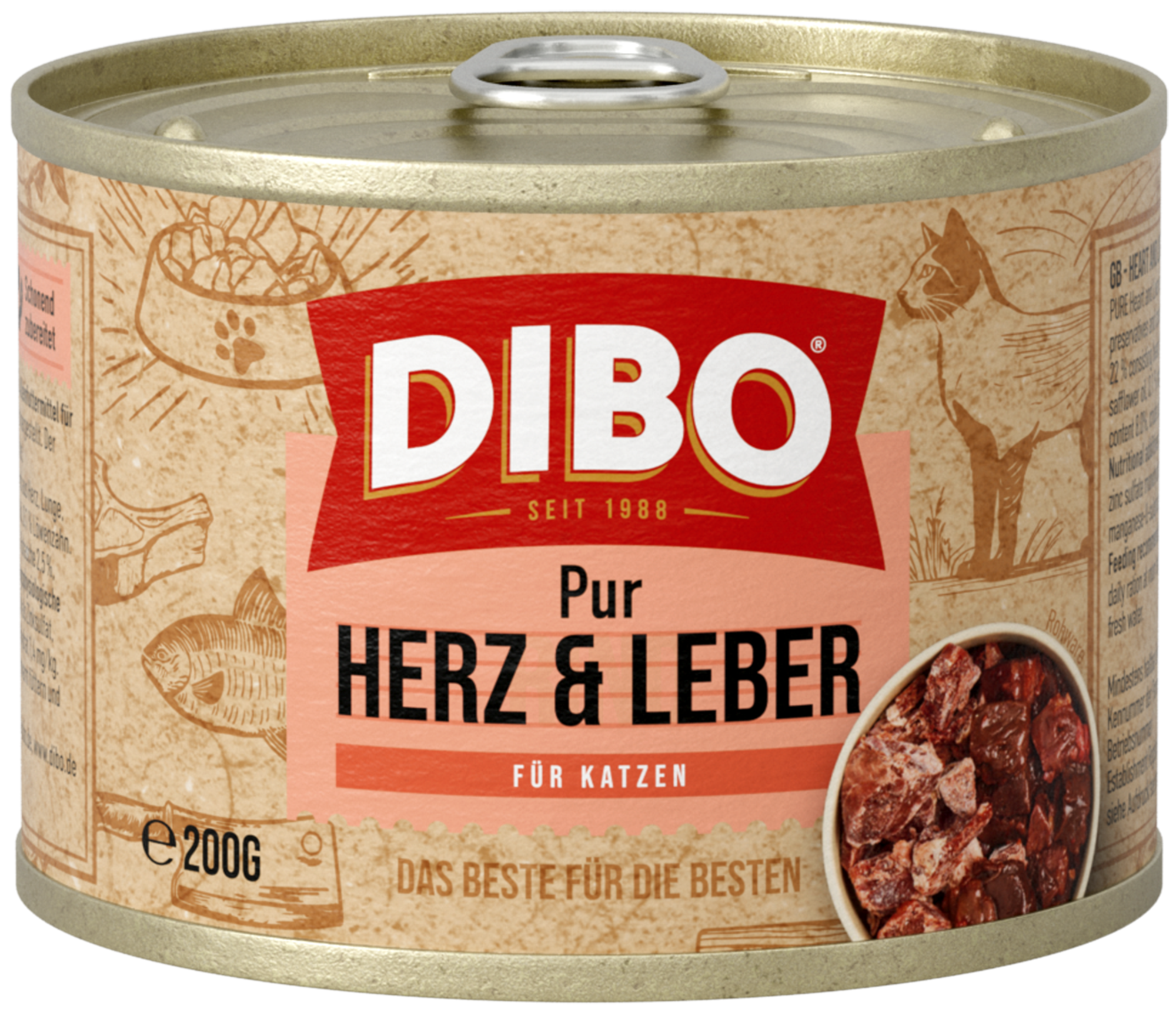 DIBO - CAT PUR HERZ & LEBER, 200g Dose