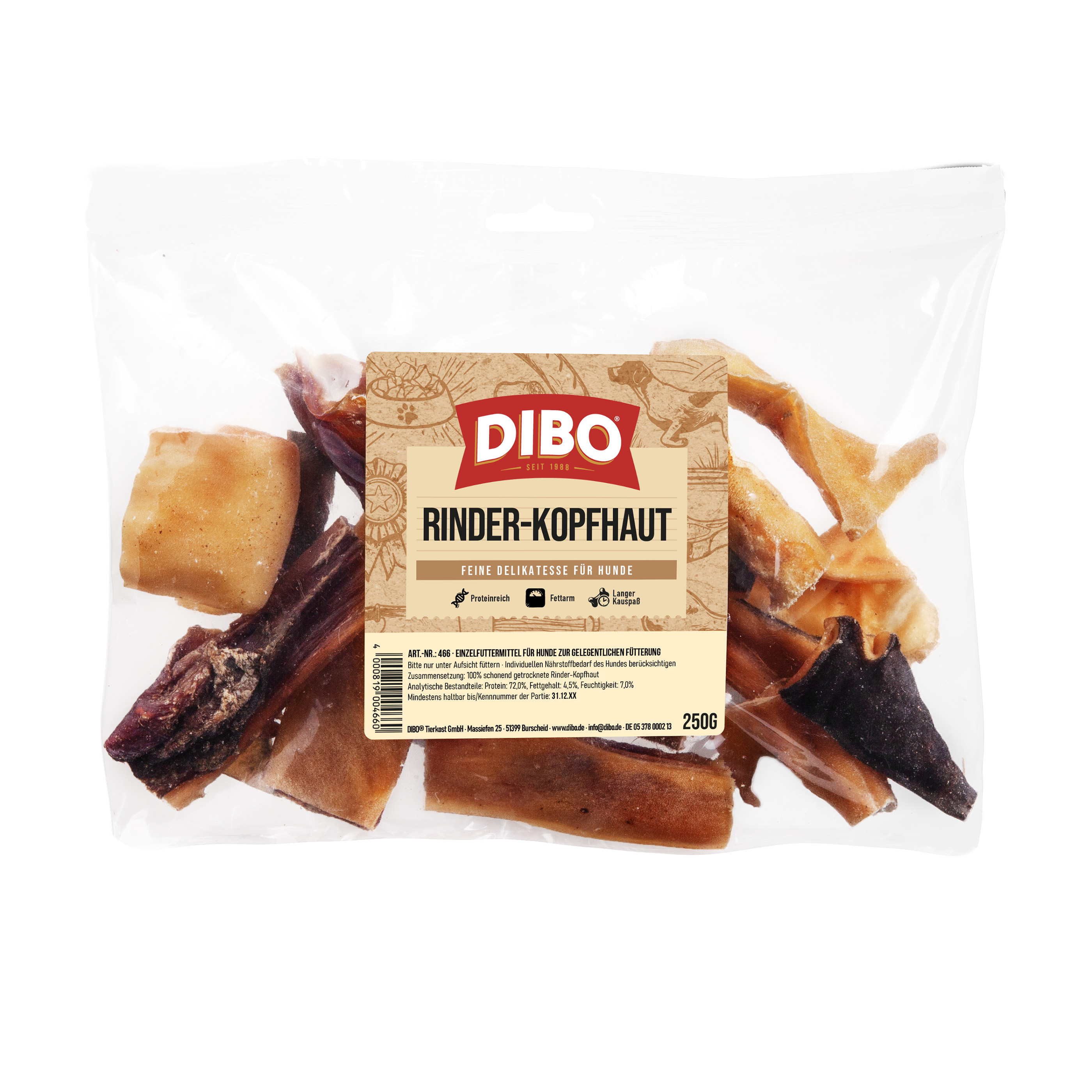 DIBO Rinder-Kopfhaut, 250g-Beutel