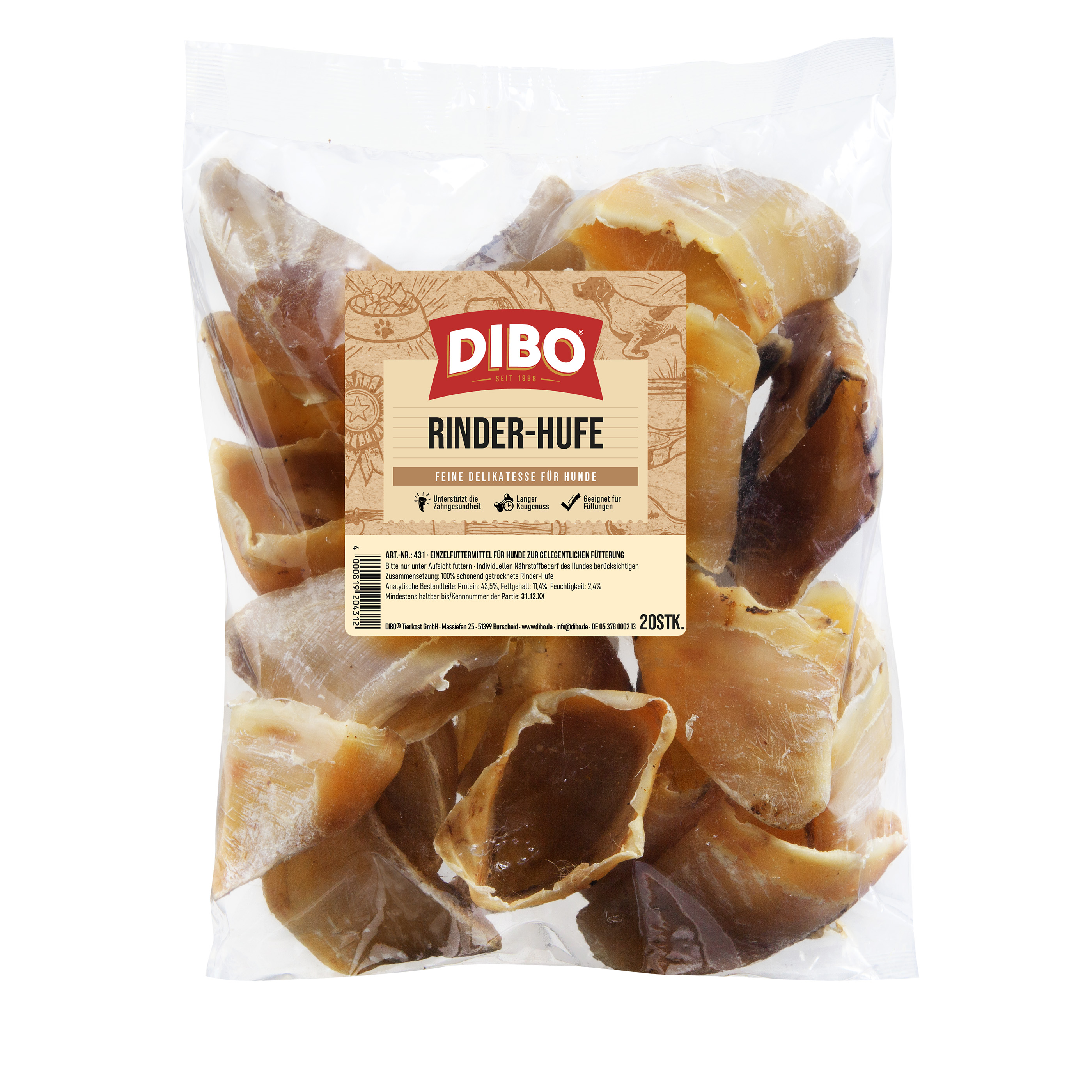 DIBO Rinderhufe, 20 Stück