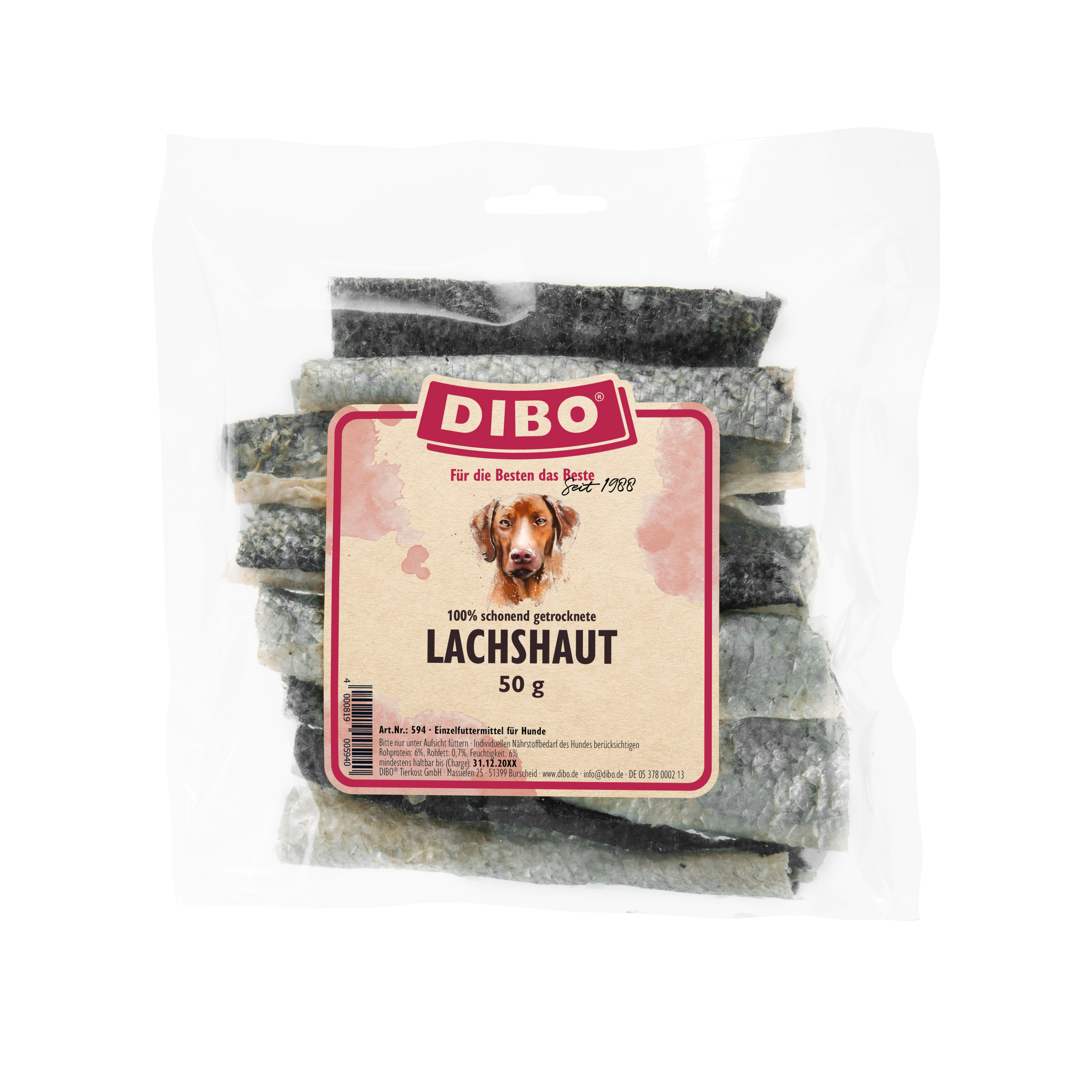 DIBO Lachshaut, 50g-Beutel
