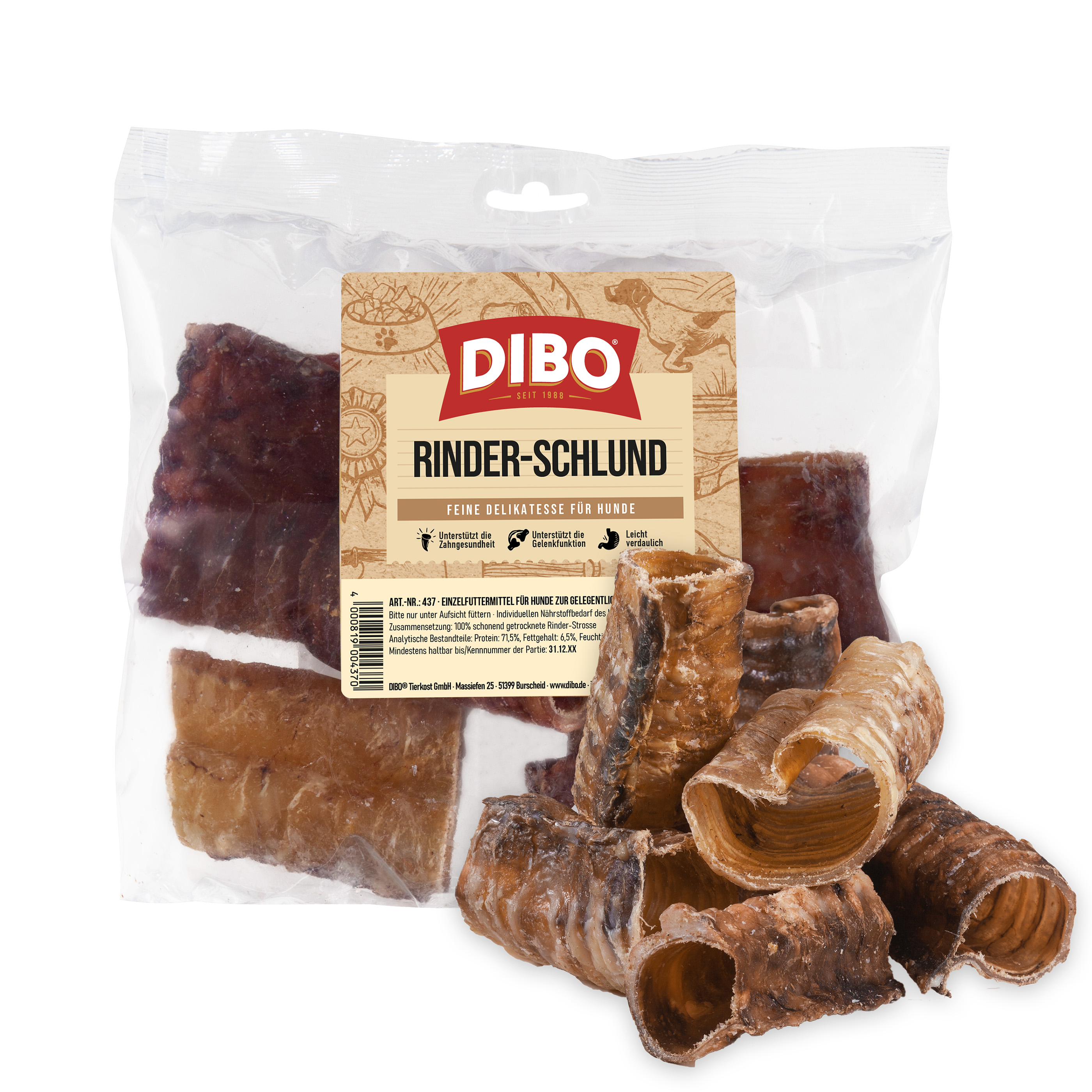 DIBO Rinder-Schlund (Strosse) geschnitten, 250g-Beutel