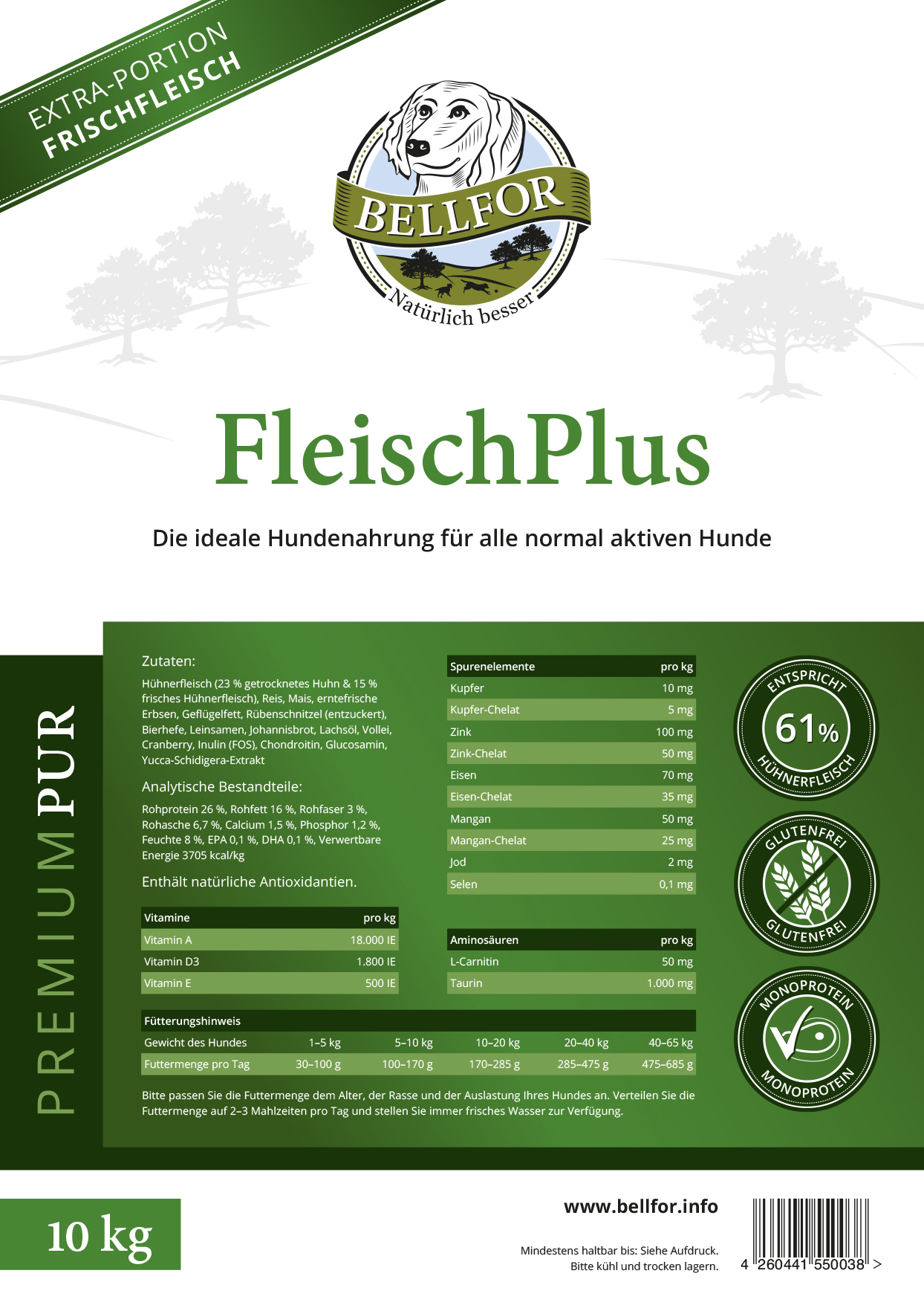 Premium Pur FleischPlus, 10kg-Sack