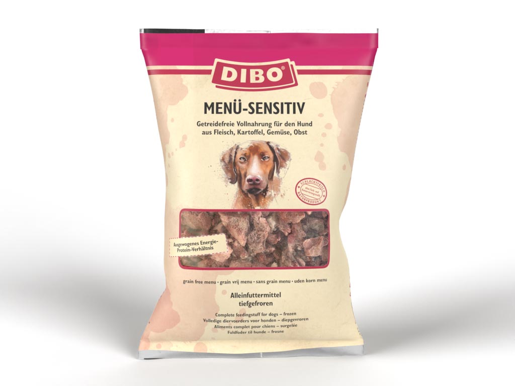 DIBO MENÜ-Sensitiv - B.A.R.F.-Frostfutter für Hunde - 10 x 2000g