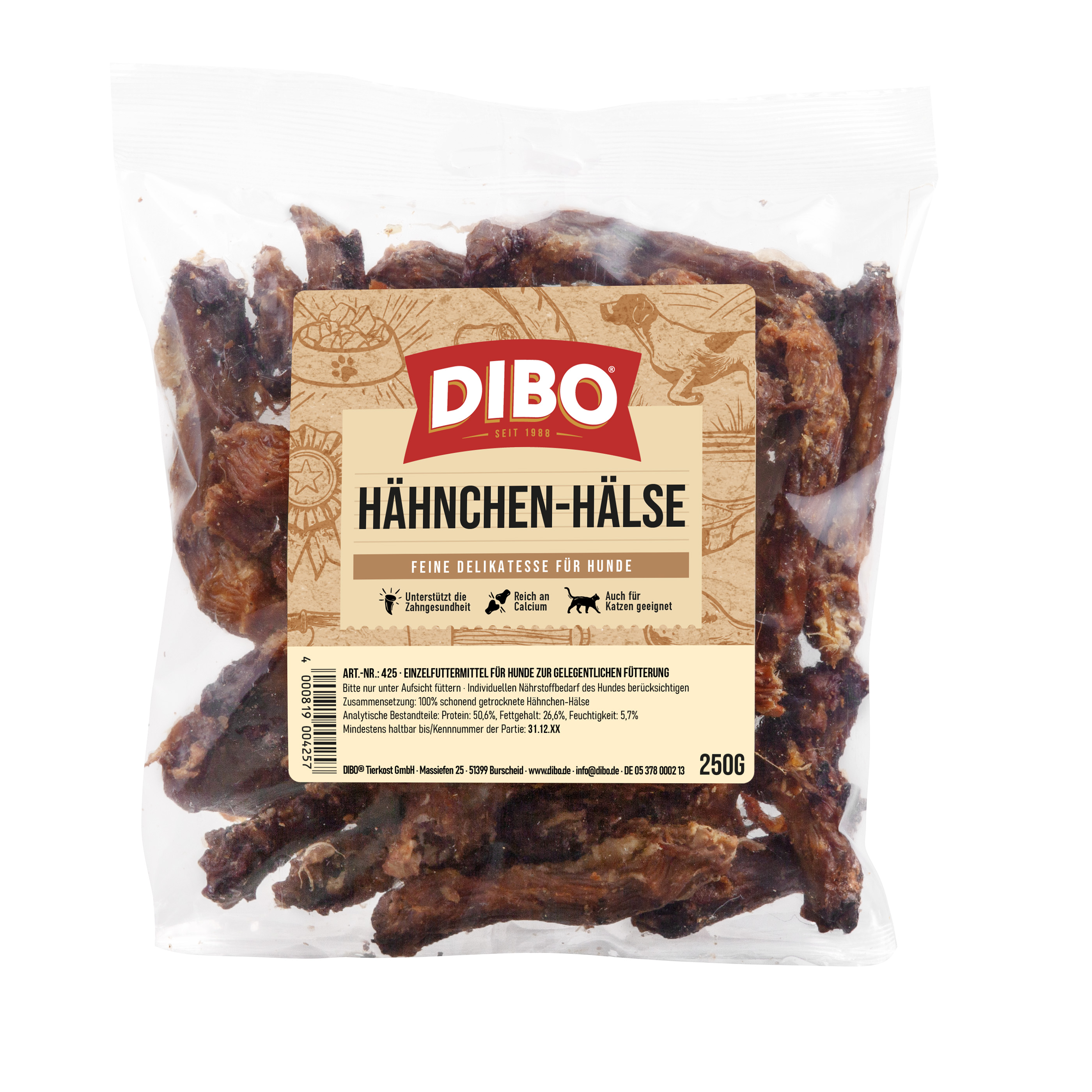 DIBO Hähnchen-Hälse, 250g-Beutel