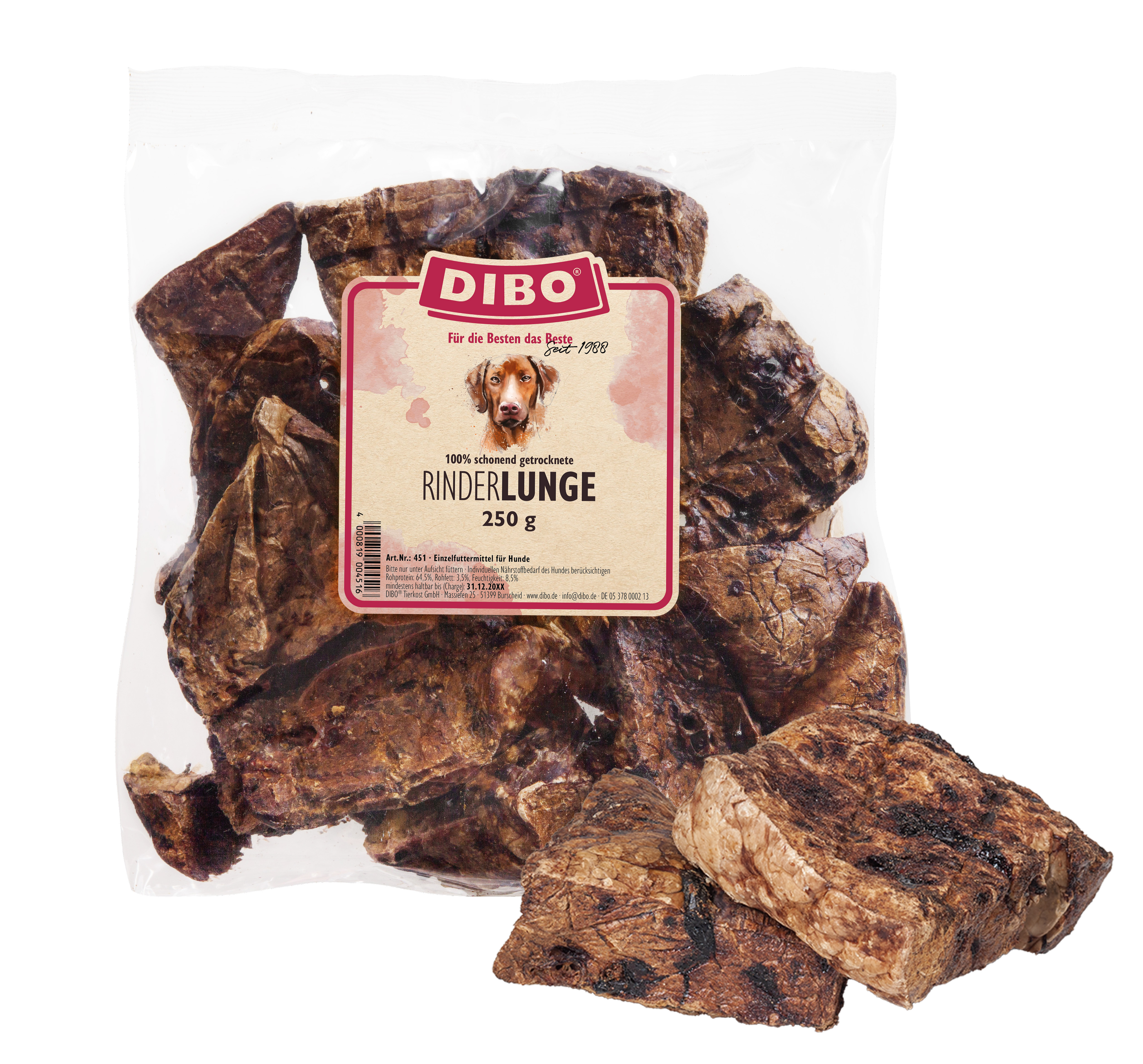 DIBO Rinder-Lunge, 250g-Beutel