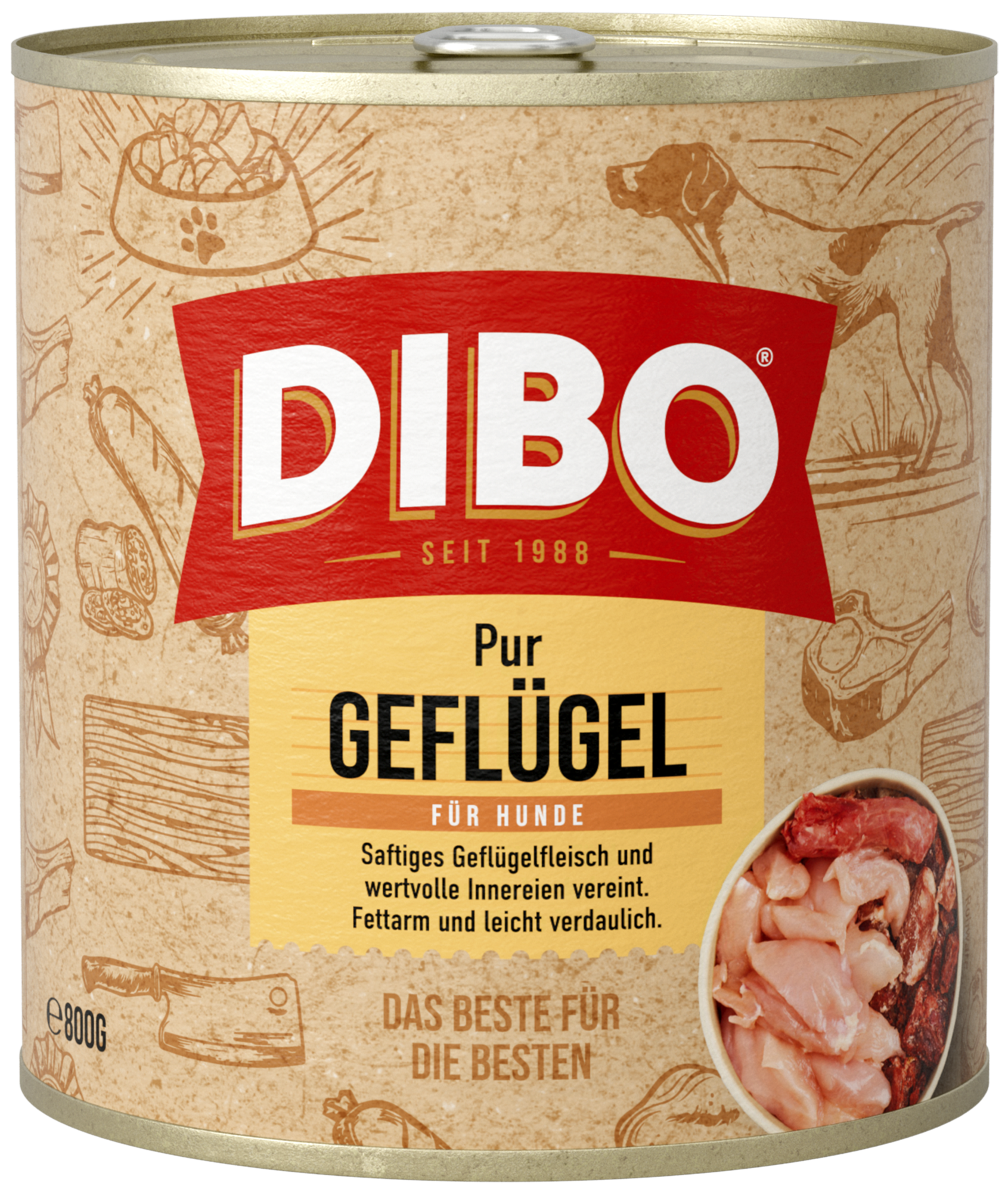 DIBO - GEFLÜGEL PUR, 800g-Dose