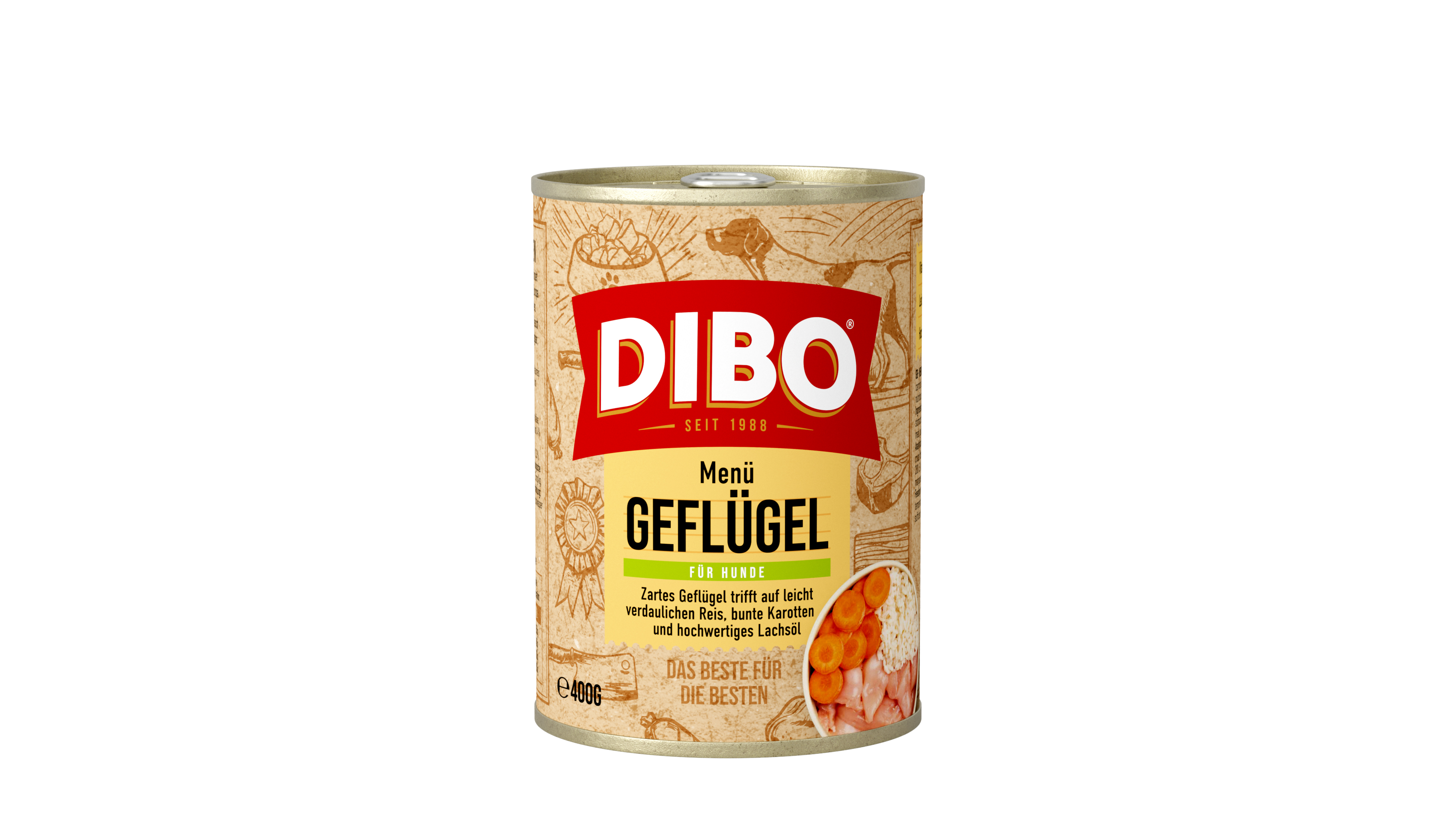 DIBO - GEFLÜGEL MENÜ, 400g-Dose