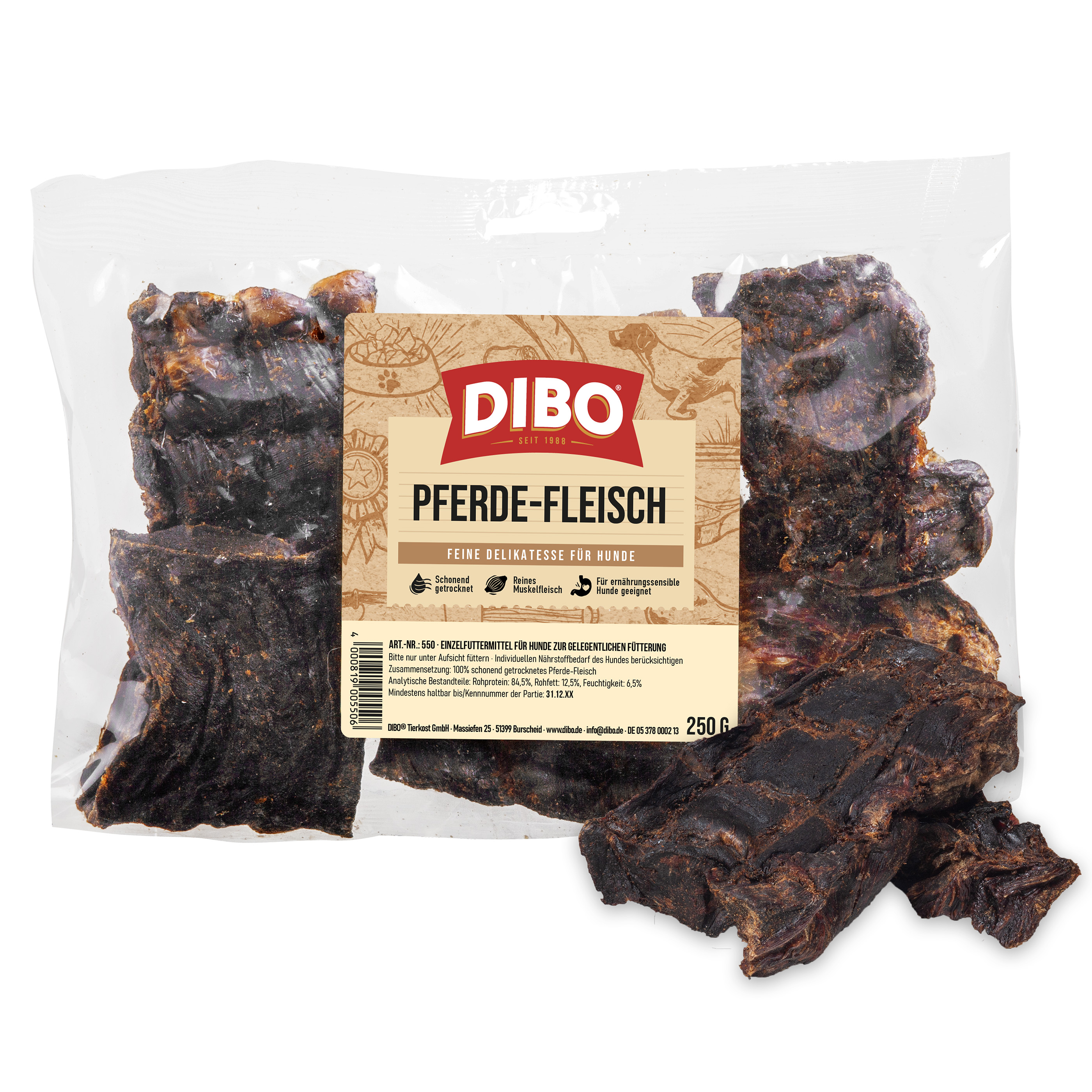 DIBO Pferde-Fleisch, 250g-Beutel