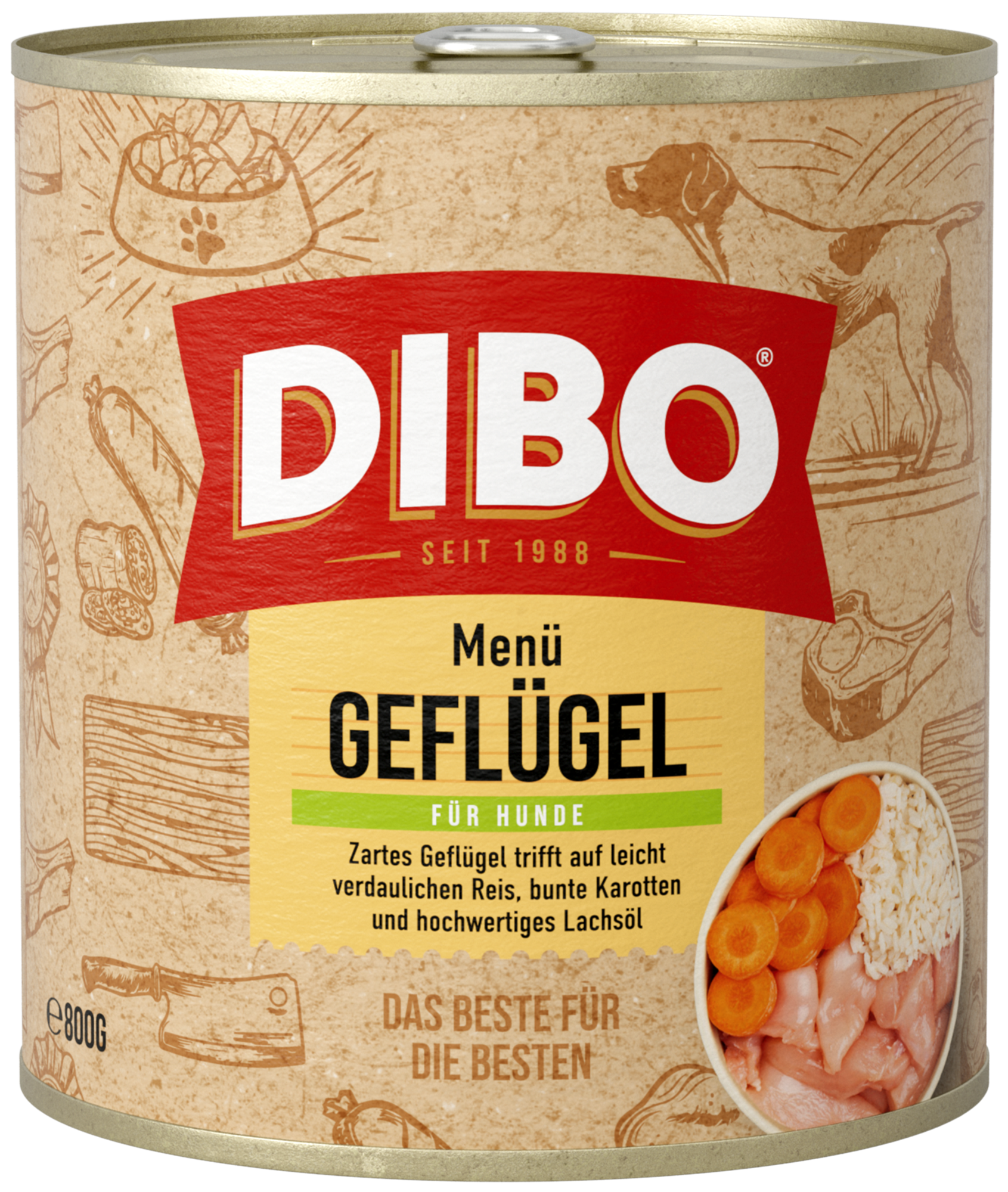DIBO - GEFLÜGEL MENÜ, 800g-Dose DIBO - GEFLÜGEL MENÜ, 800g-Dose