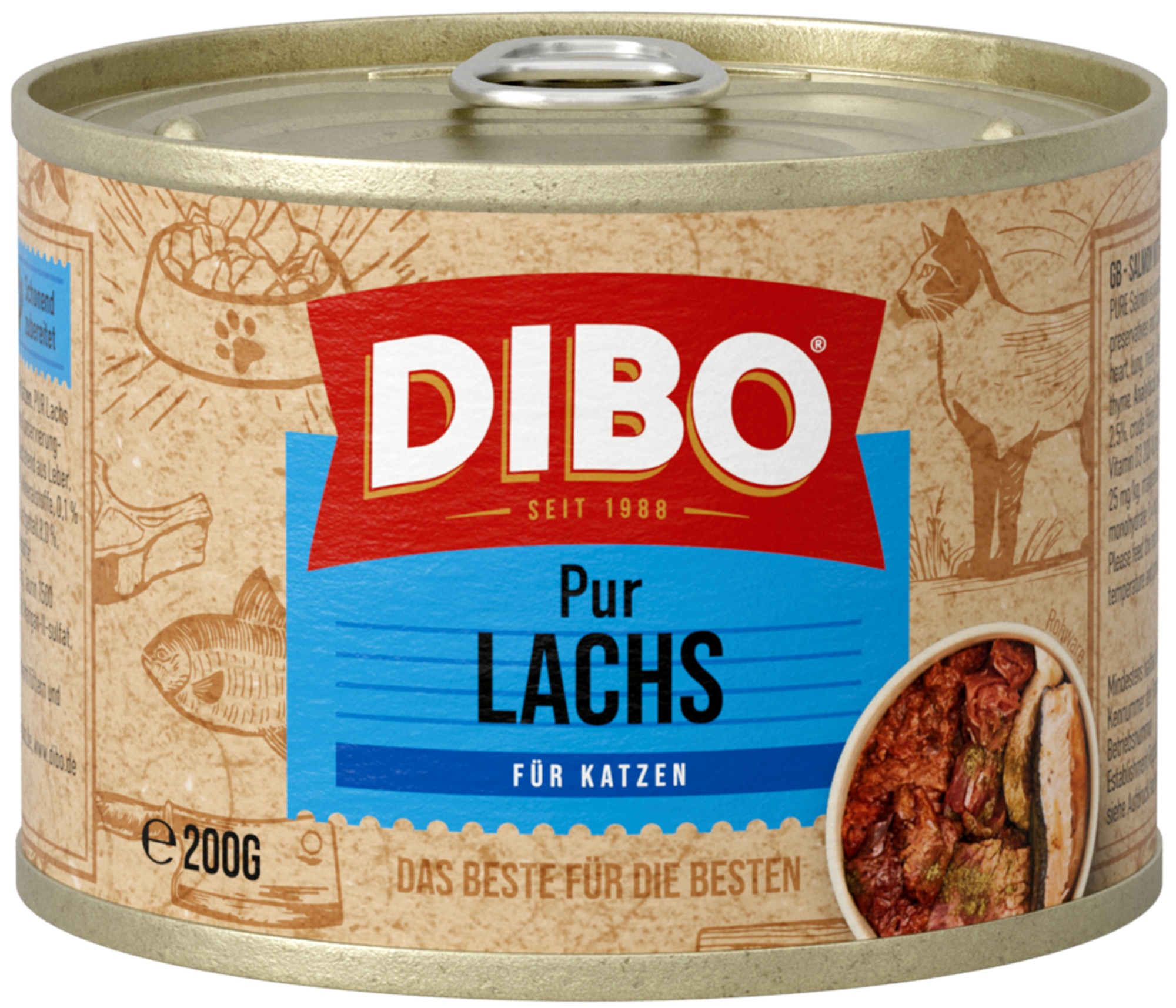 DIBO - CAT PUR LACHS, 200g-Dose