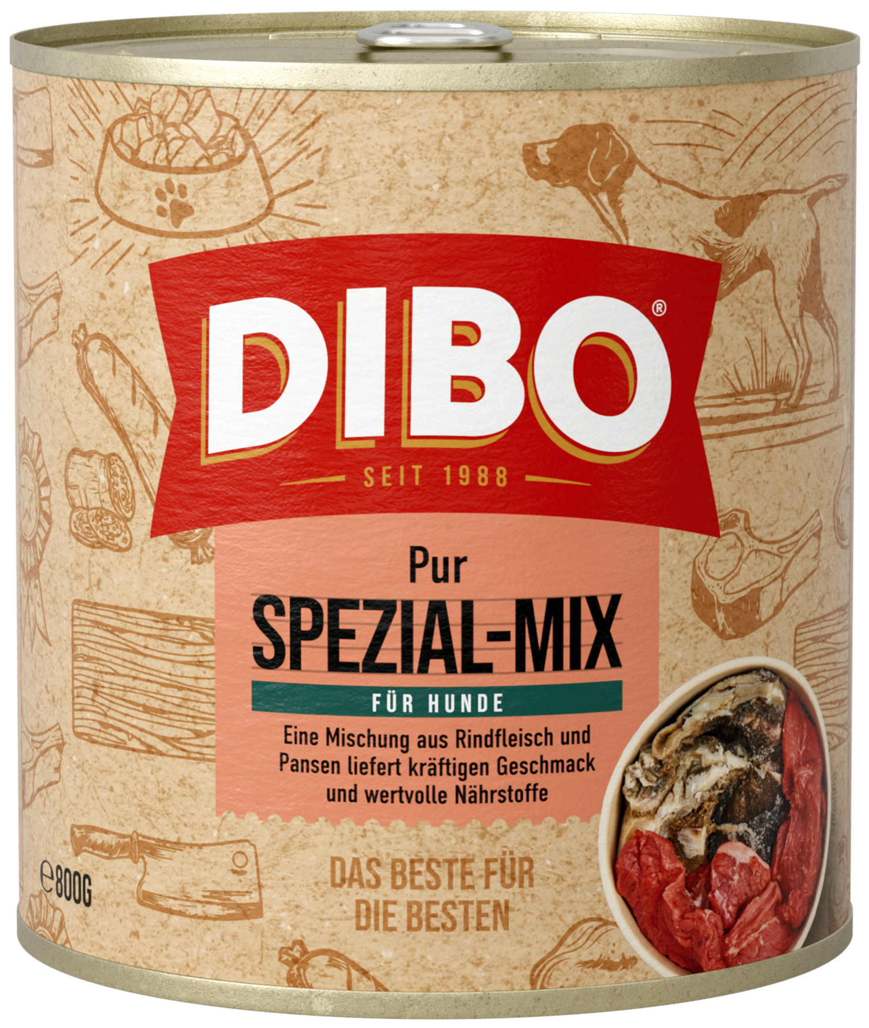 DIBO - SPEZIAL PUR (Rind/Pansen), 800g-Dose DIBO - SPEZIAL PUR (Rind/Pansen), 800g-Dose