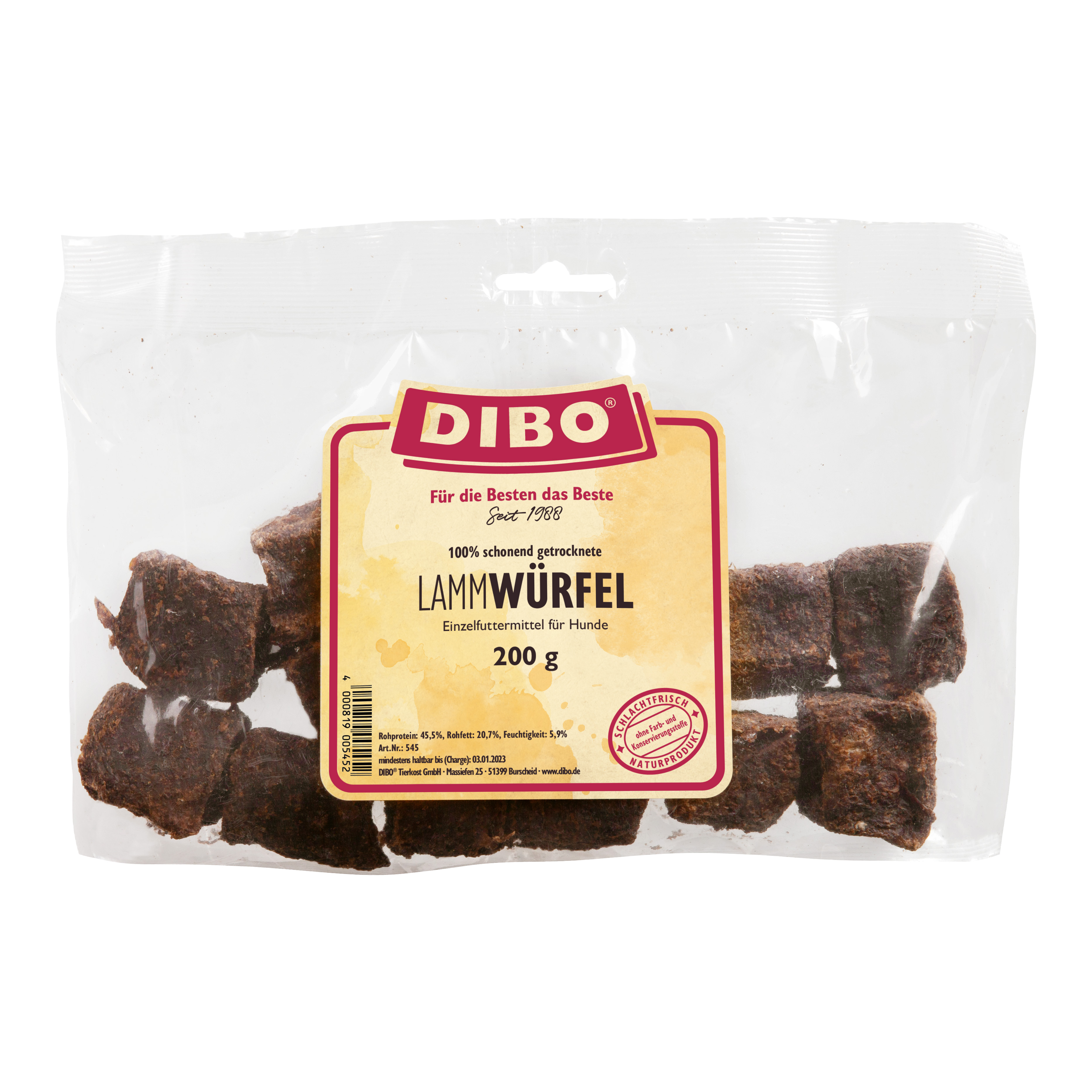 Dibo Lamm-Würfel 200g Beutel