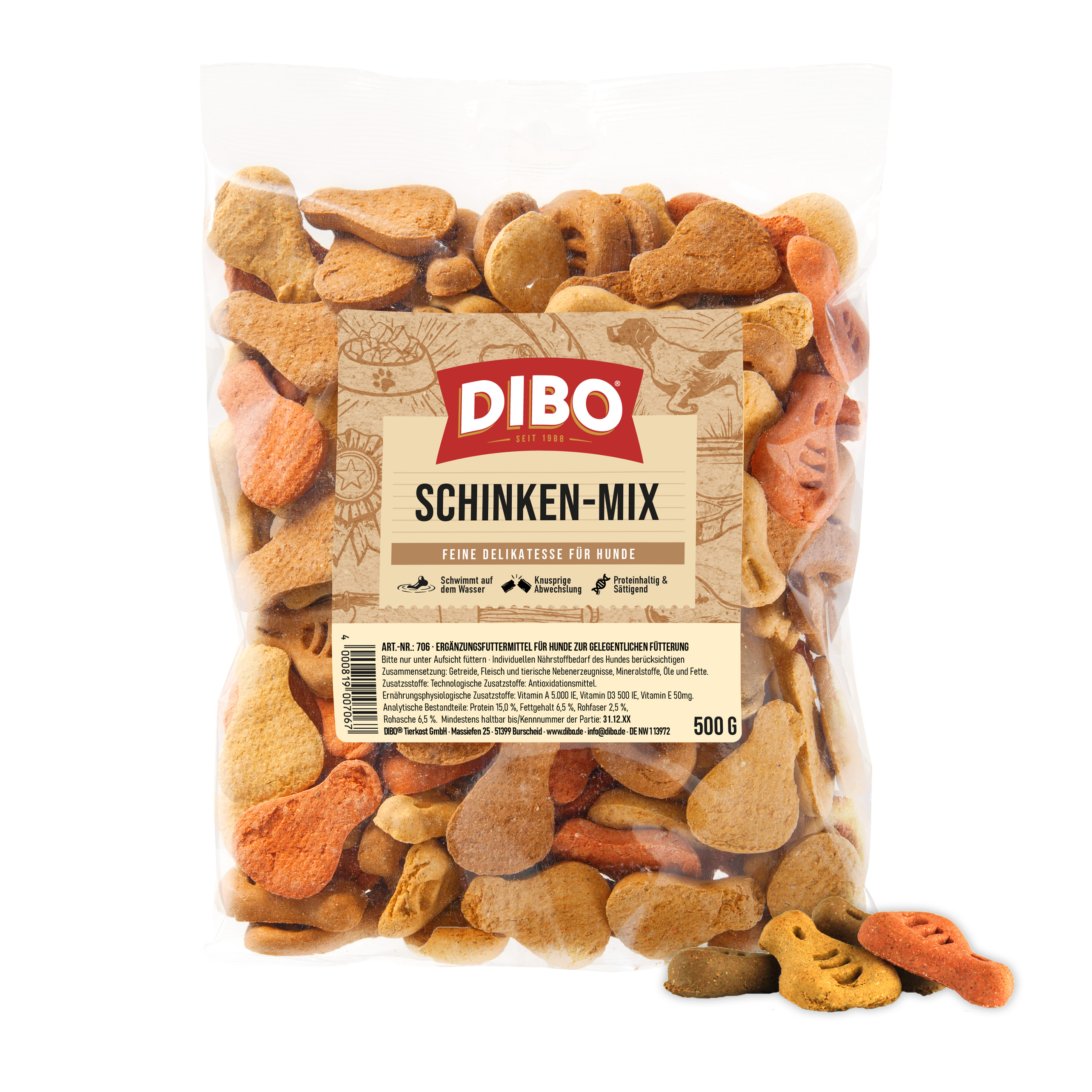 DIBO Schinken-Mix, 500g-Beutel
