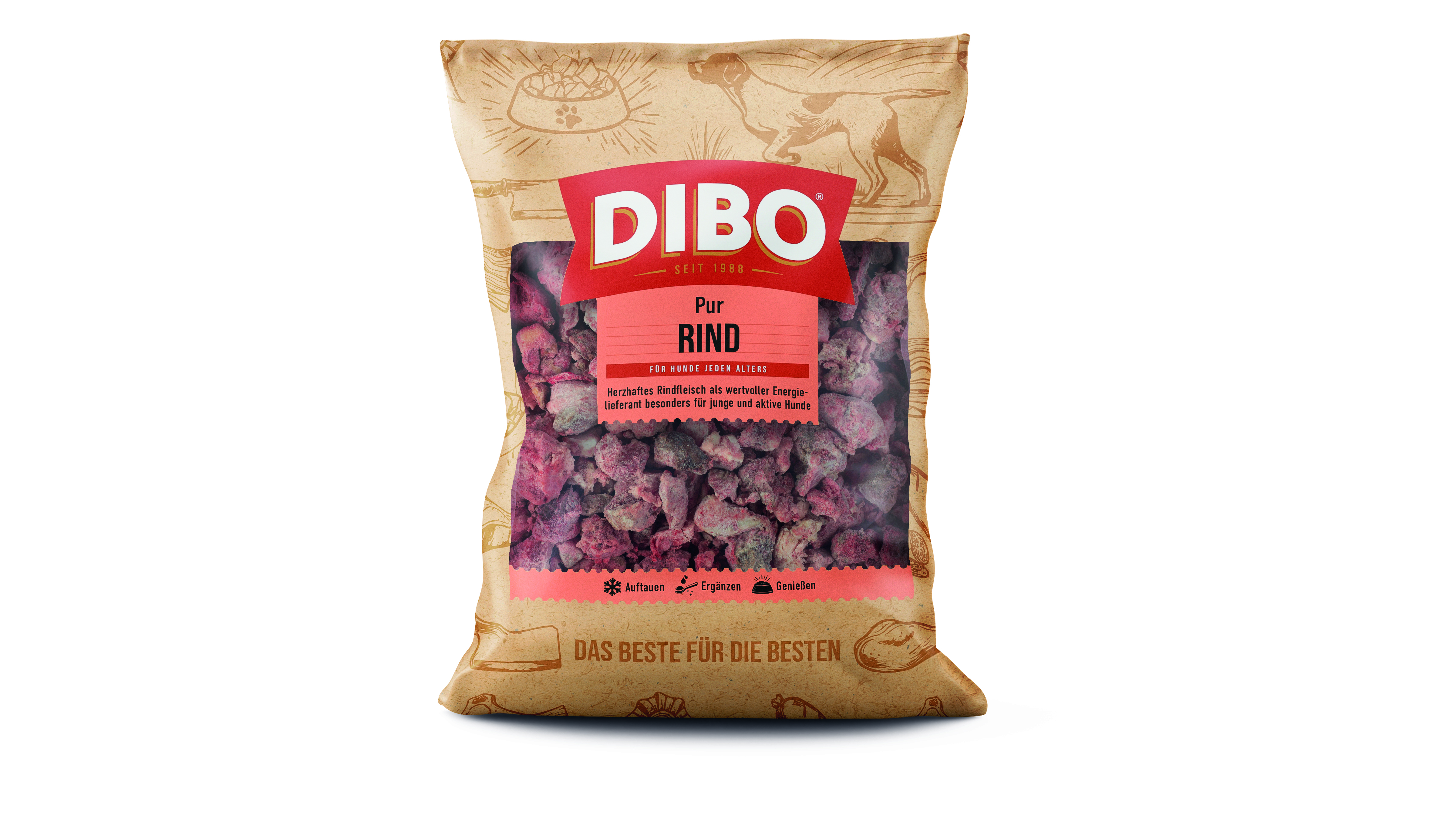 DIBO Rindfleisch - B.A.R.F.-Frostfutter für Hunde