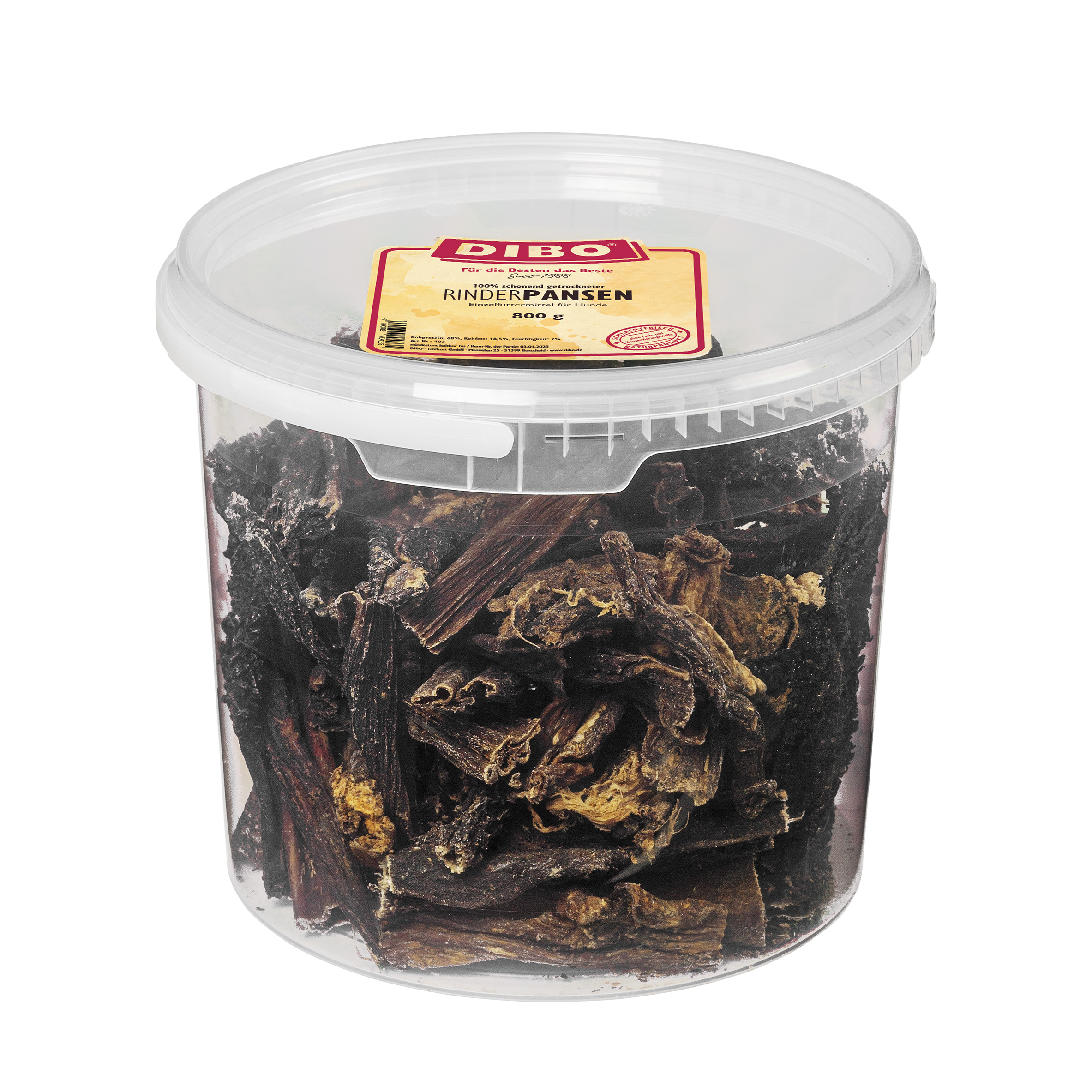 DIBO Rinder-Pansen 800g-Klarsichteimer