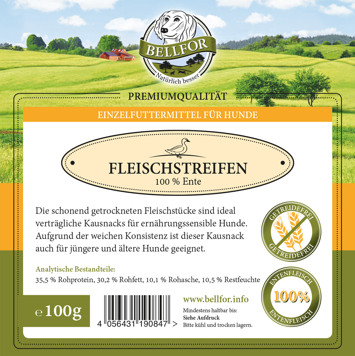 Enten Fleischstreifen, 100g-Beutel