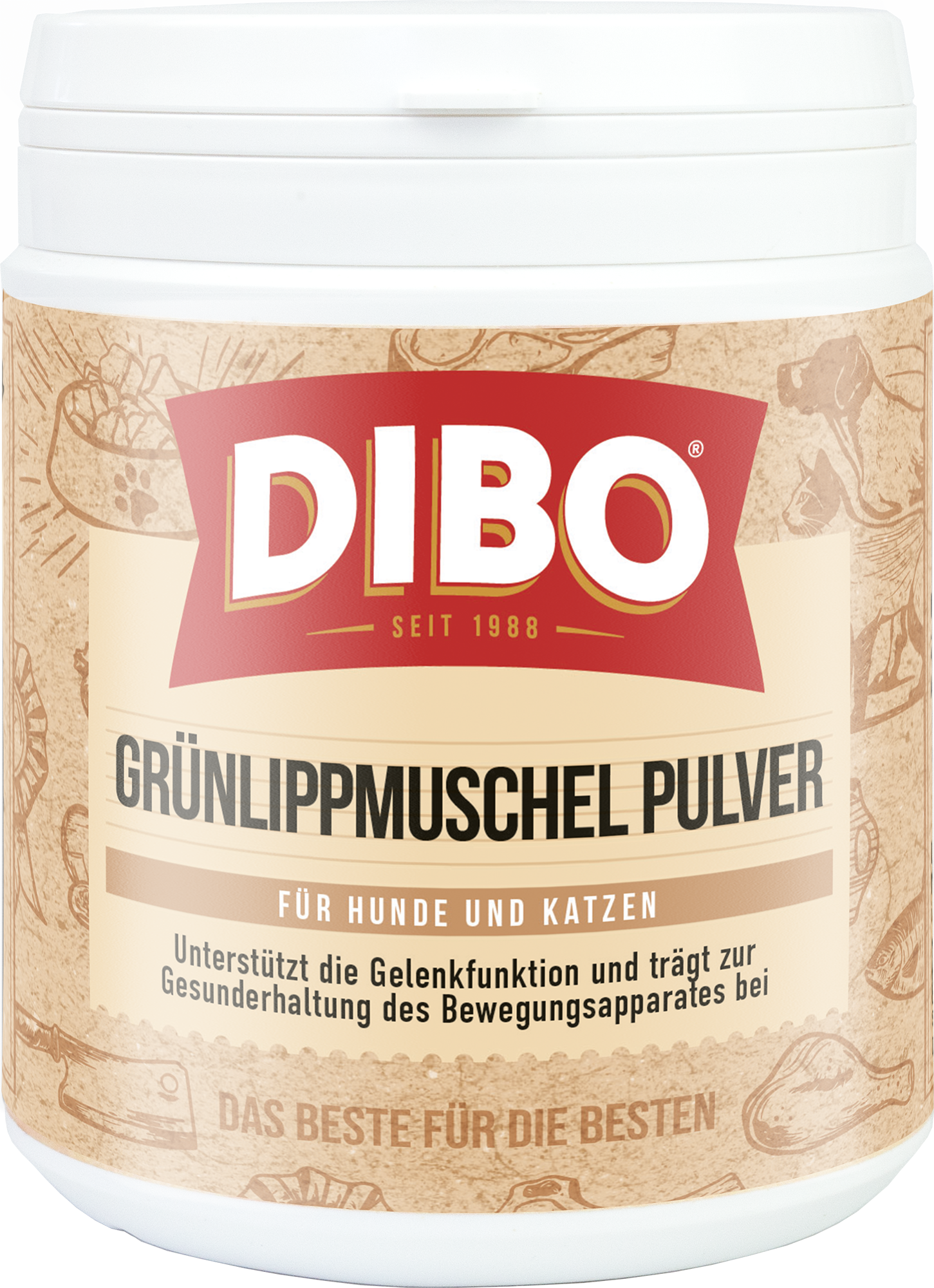 DIBO Grünlipp-Muschelpulver, 400g-Dose