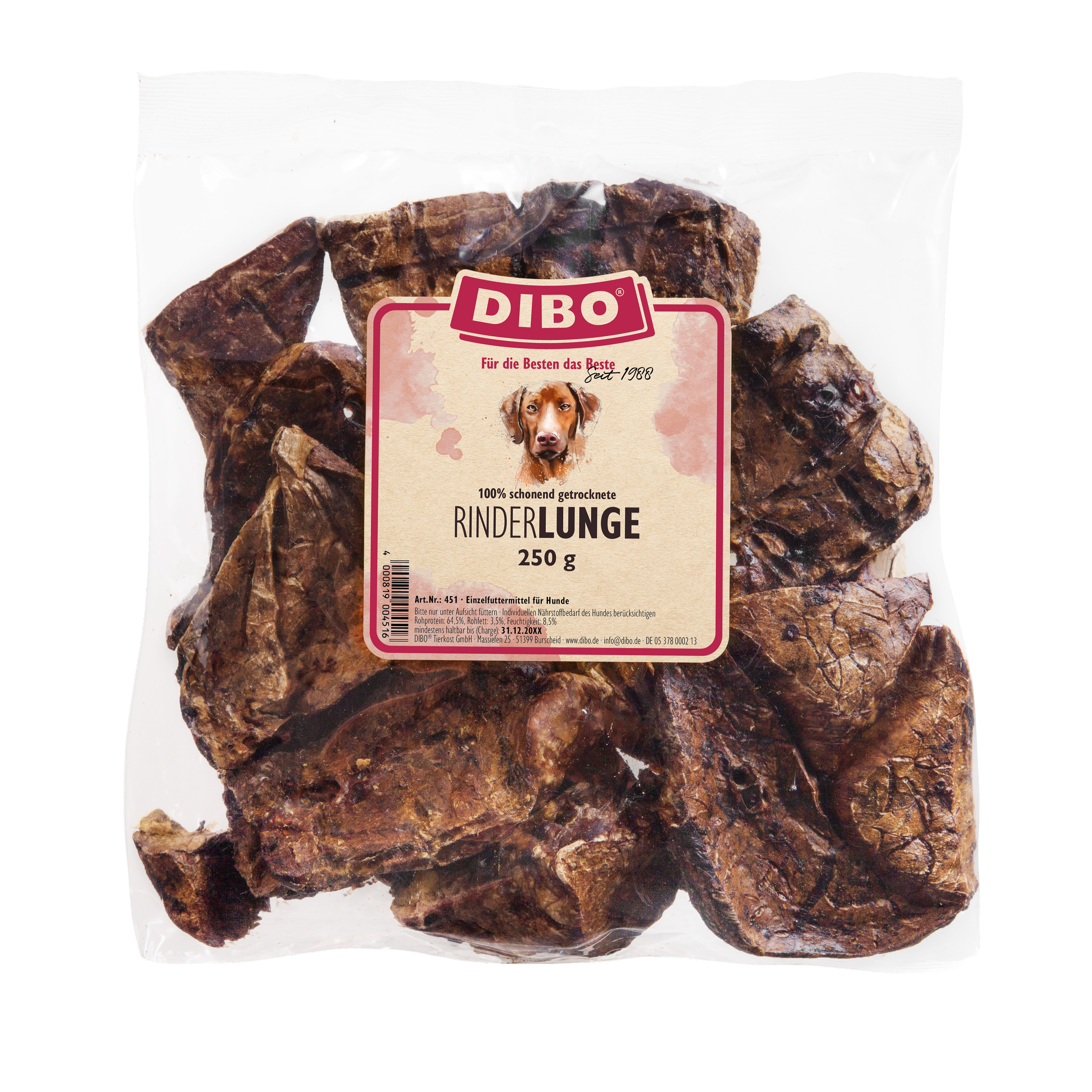 DIBO Rinder-Lunge, 250g-Beutel