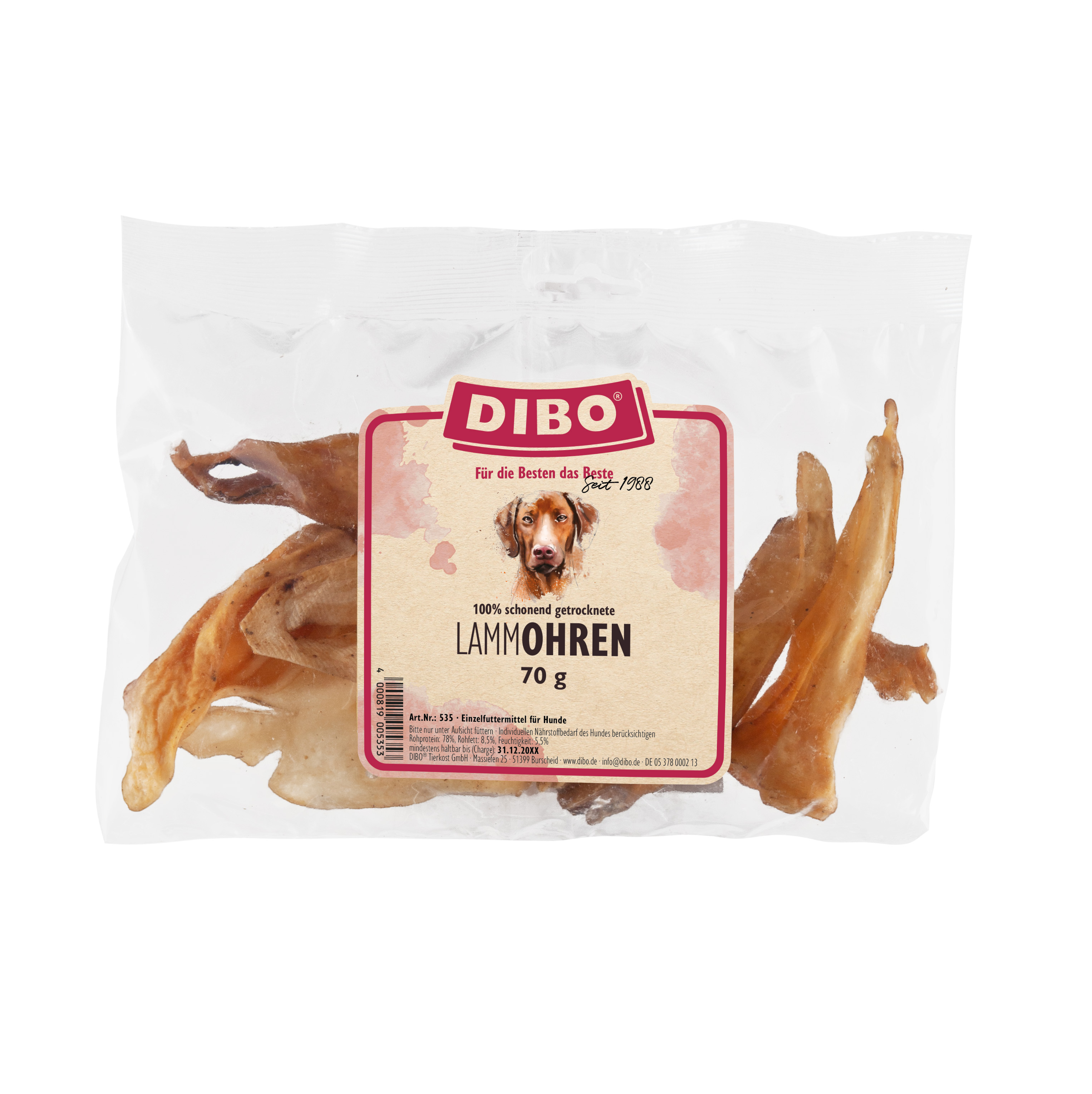 DIBO Lamm-Ohren, 70g-Beutel