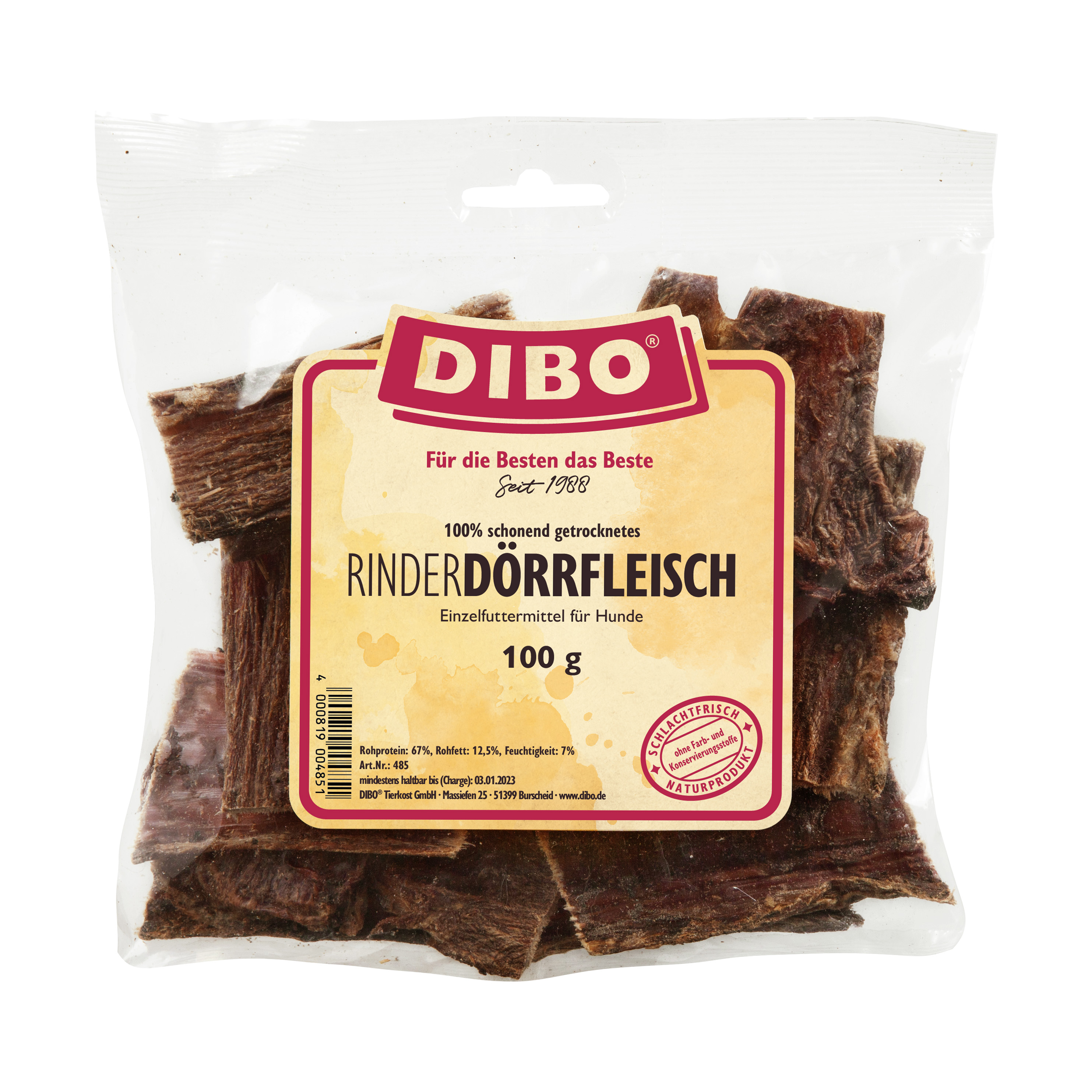 Dibo Rinder-Dörrfleisch 100g-Beutel