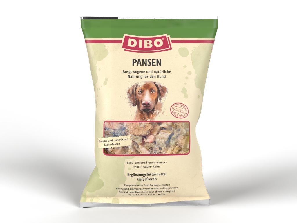 DIBO Pansen - B.A.R.F.-Frostfutter für Hunde - 3 x 2000g