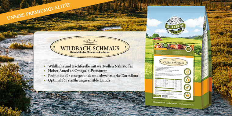 Bellfor Wildbach-Schmaus "Lachs/Forelle", 7,5kg-Sack
