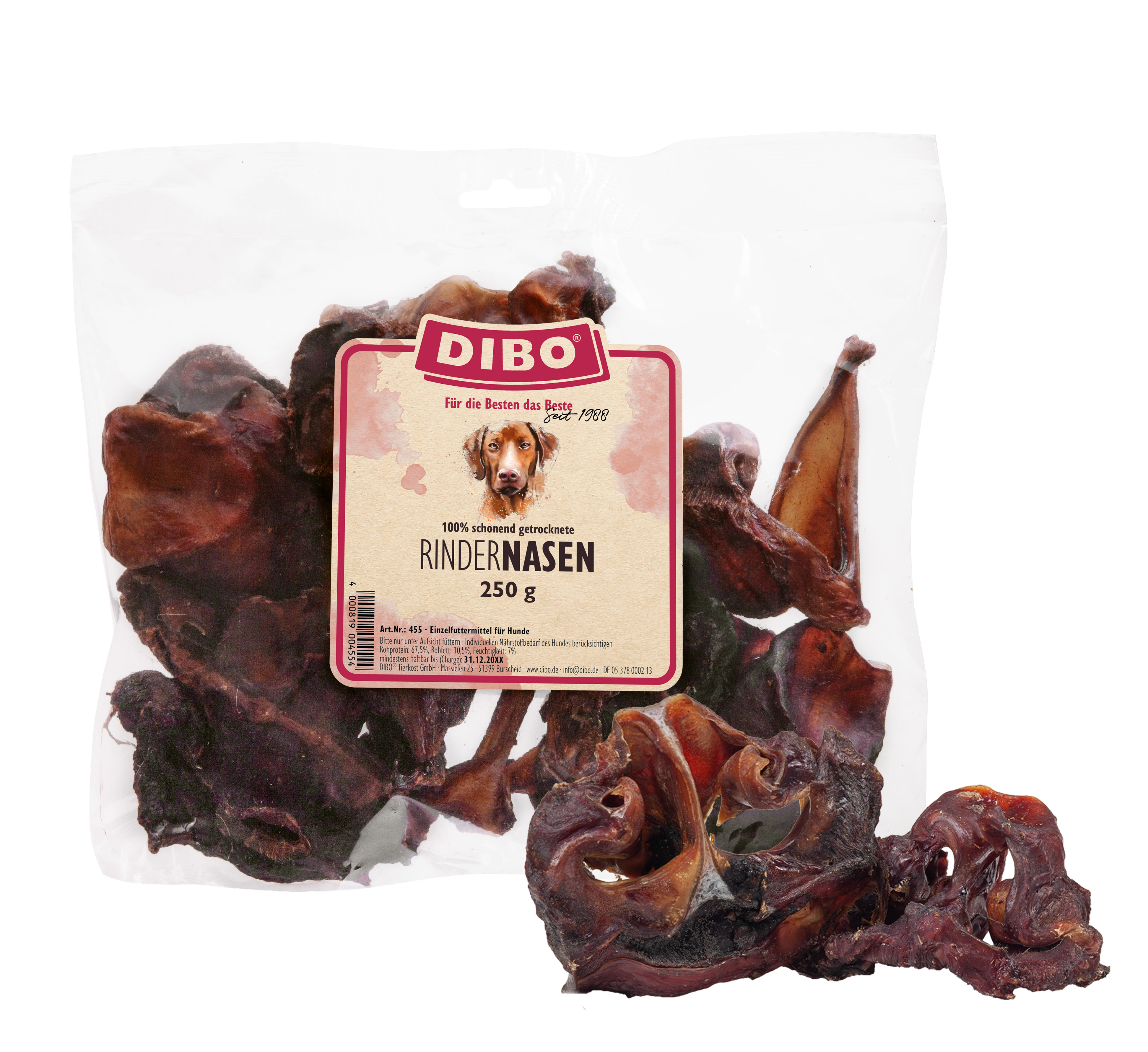 DIBO Rinder-Nasen, 250g-Beutel