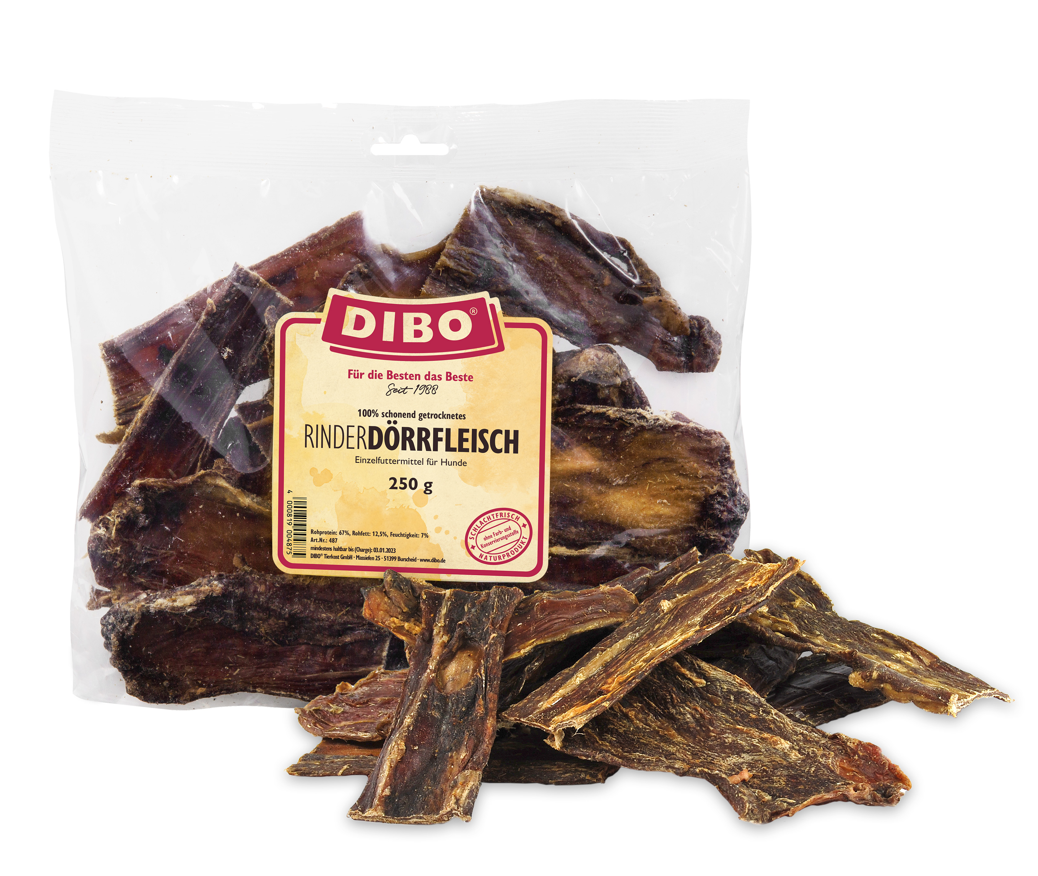 Dibo Rinder-Dörrfleisch 250g-Beutel