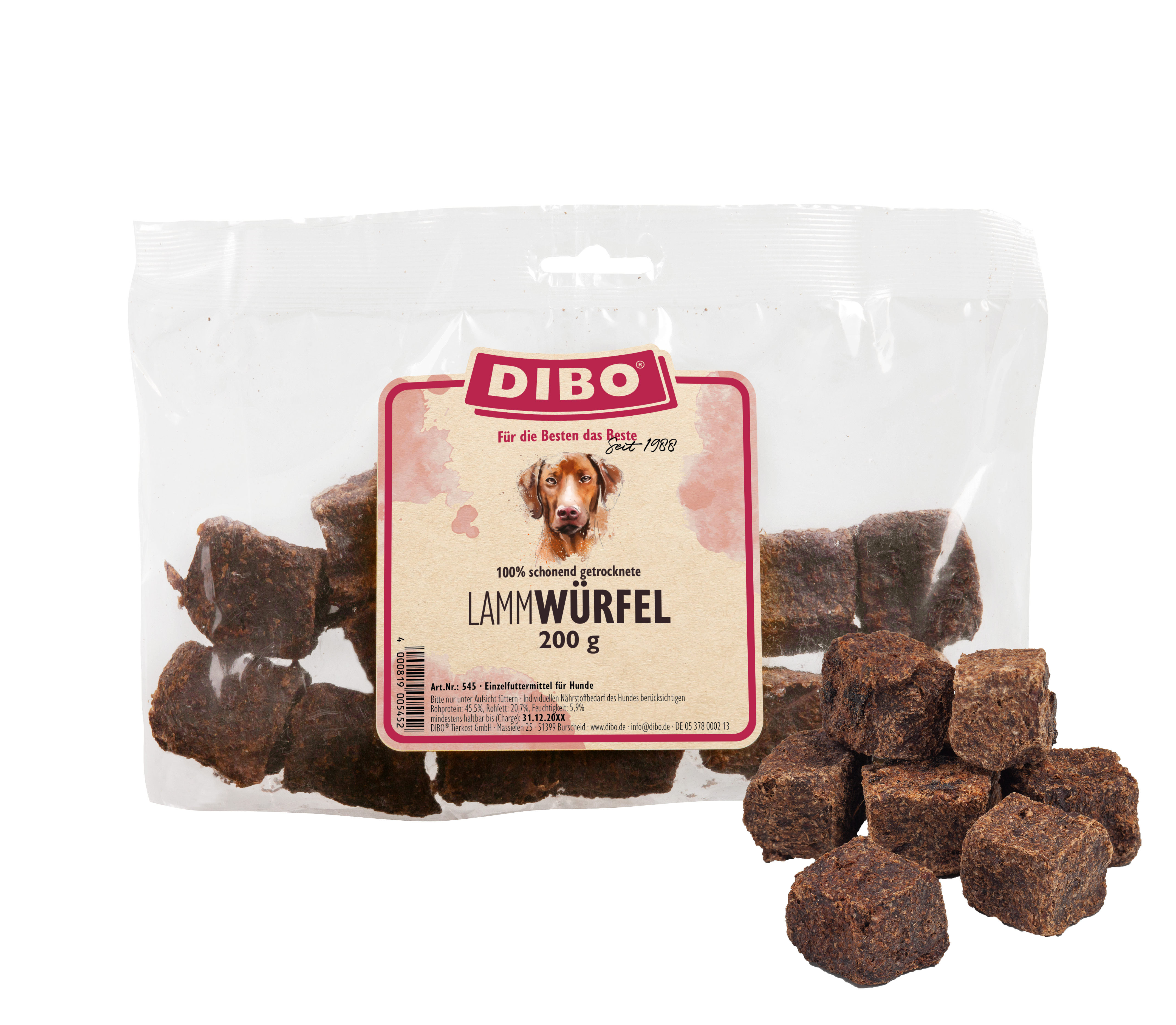 DIBO Lamm-Würfel, 200g-Beutel