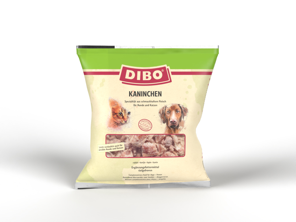 DIBO Kaninchen - B.A.R.F.-Frostfutter für Hunde - 12 x 1000g