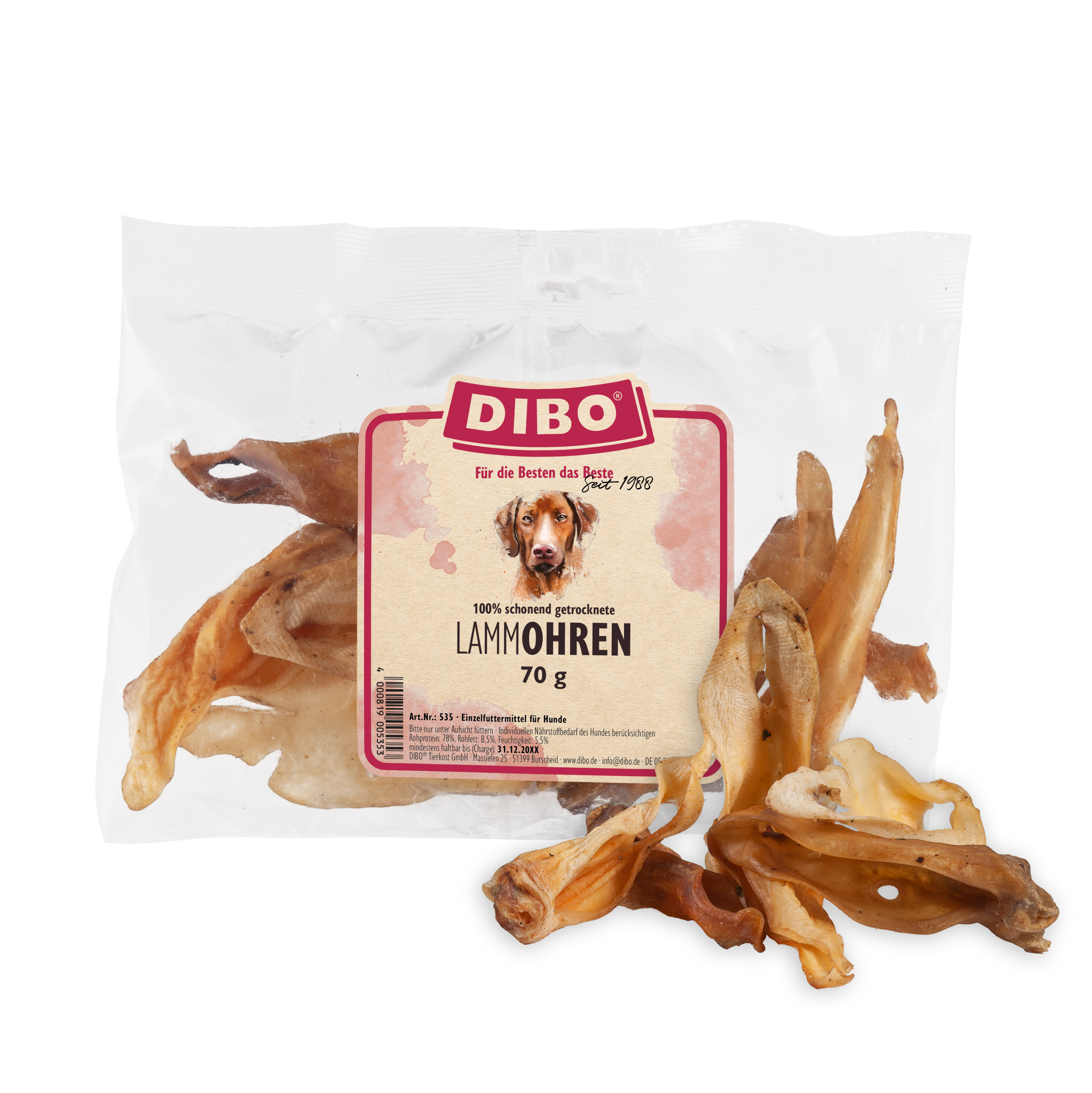 DIBO Lamm-Ohren, 70g-Beutel