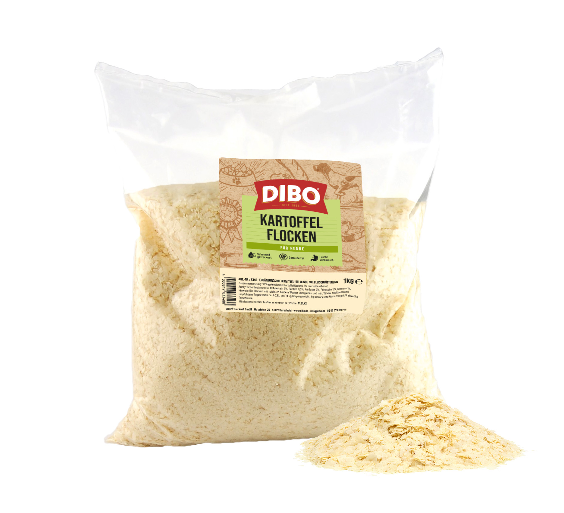 DIBO Kartoffelflocken, 1kg-Beutel